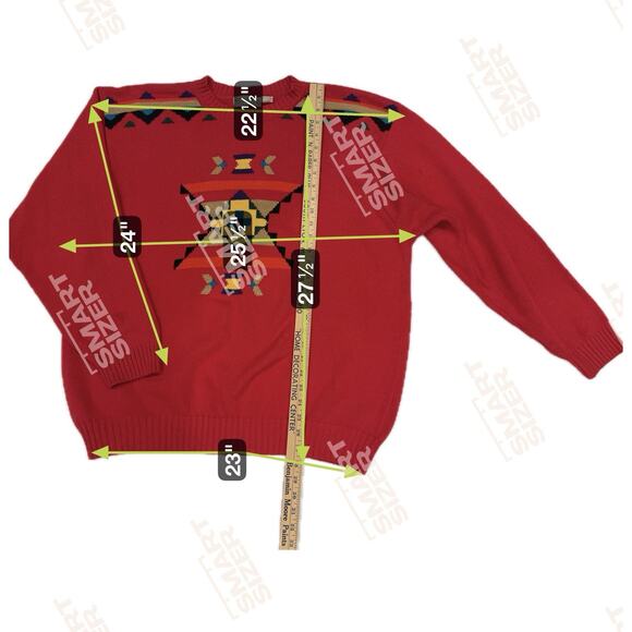 Elisabeth Liz Claiborne Woman 3XL XXXL Vintage‎ Aztec Sweater Cotton - Picture 7 of 7